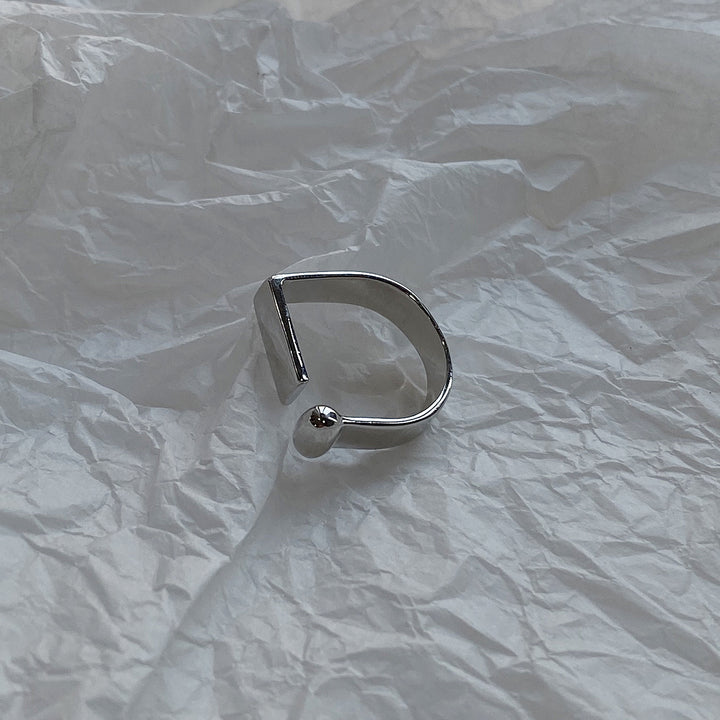 Geometric Minimalist Sterling Silver Female Niche Design Ring