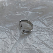 geometric sterling silver adjustable ring, view 9 - MRSLM