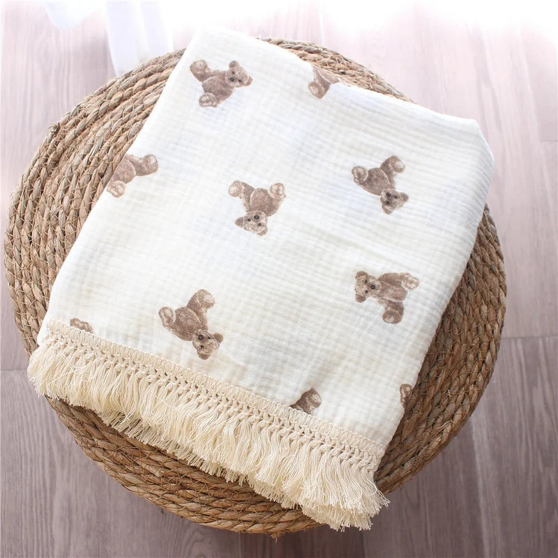 Weiche Baumwoll-Musselin-Wickeldecke für Babys