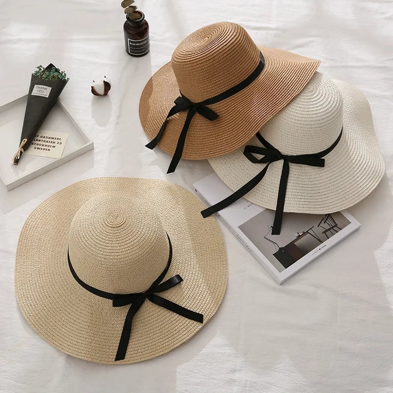 Foldable summer straw hat for women, view 6 - MRSLM
