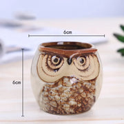 Mini owl ceramic planter, view 4 - MRSLM