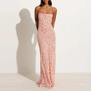 women's backless lace-up long dress, view 7 - MRSLM