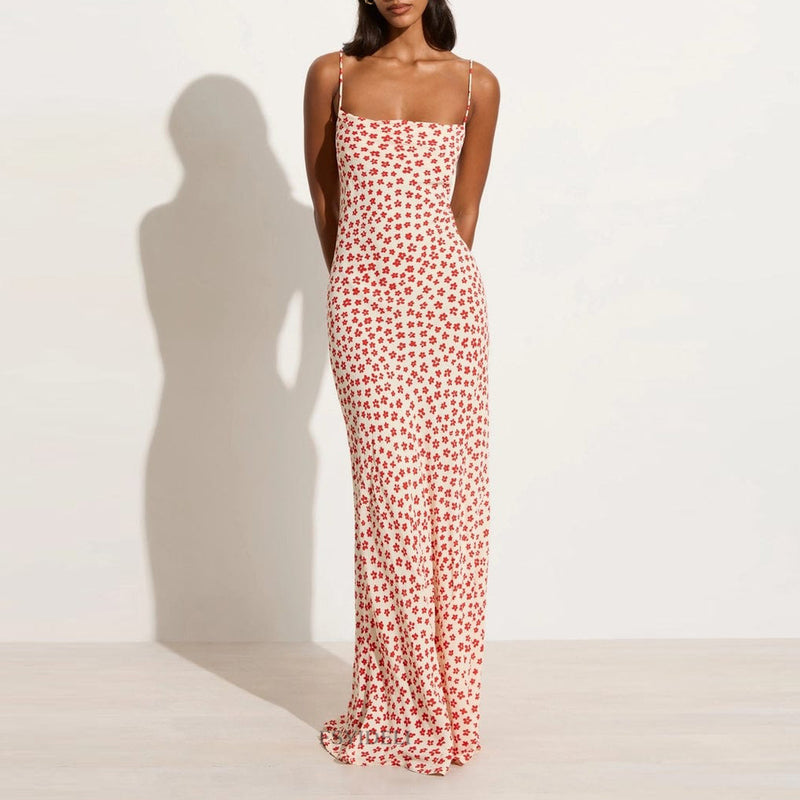 women's backless lace-up long dress, view 7 - MRSLM