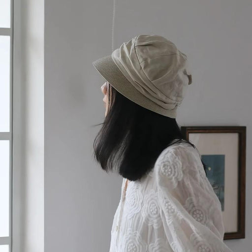 woven cotton linen sun hat for women - MRSLM