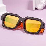 retro rectangle sunglasses, view 8 - MRSLM