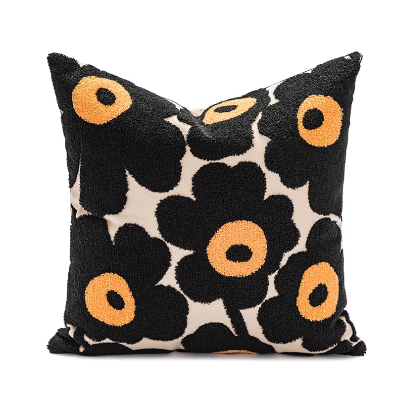 poppy embroidered cushion cover, view 5 - MRSLM