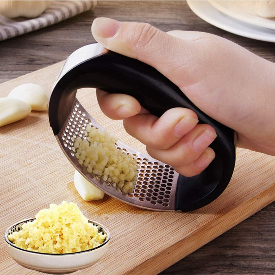 Stainless Steel Garlic Masher Garlic Press Household Manual Curve Fruit Vegetable Tools Kitchen Gadgets