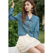women's casual denim shirt, view 5 - MRSLM
