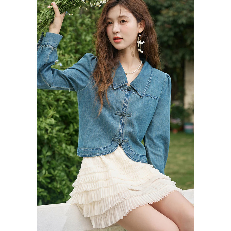 women's casual denim shirt, view 5 - MRSLM