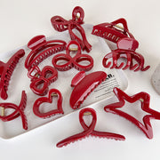 red geometry hair claw, view 15 - MRSLM