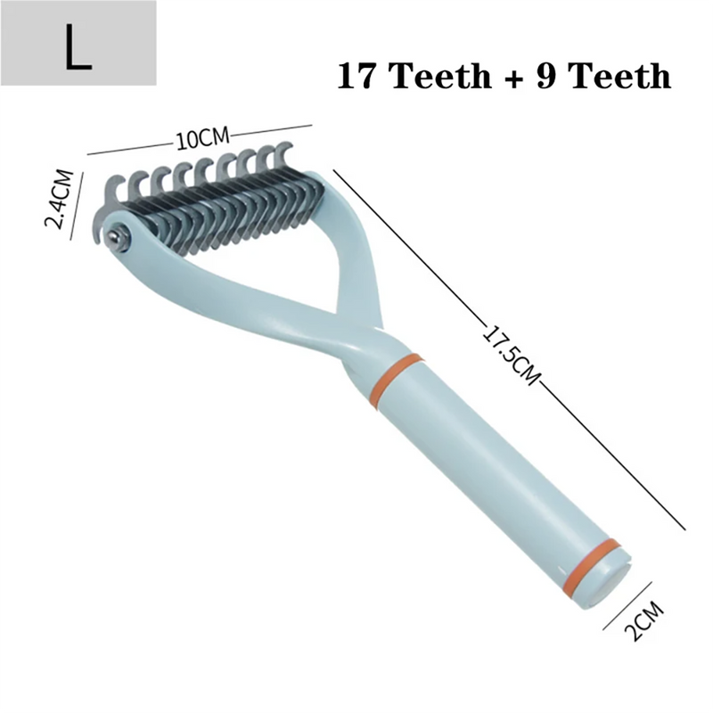double-sided pet deshedding brush, view 2 - MRSLM