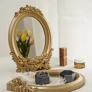 gold carved frame table mirror - MRSLM