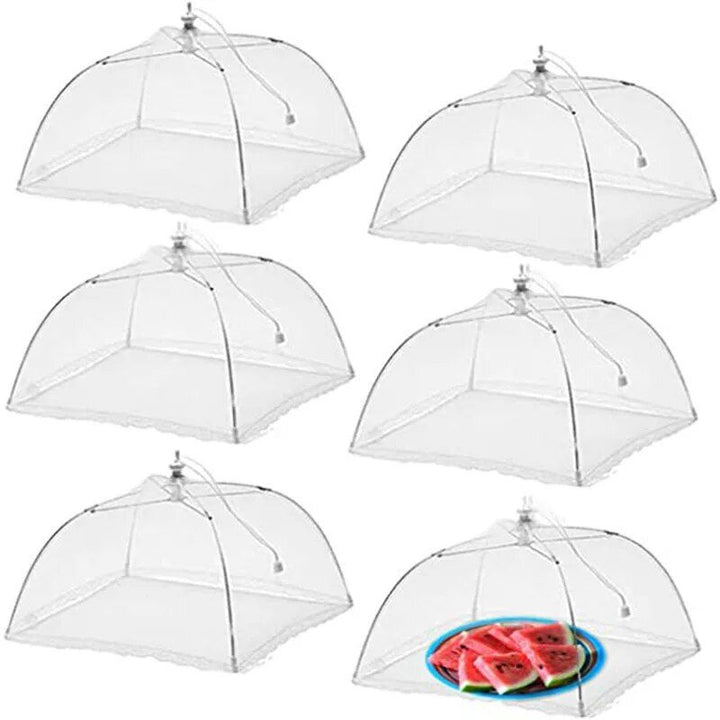 Lace-Trimmed Foldable Mesh Food Cover