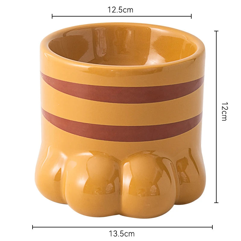 elevated ceramic pet bowl, view 10 - MRSLM