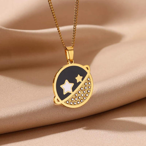gold celestial pendant necklace - MRSLM