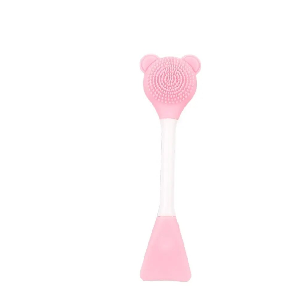 Double Sided Silicone Bear Face Mask Brush - Reusable Skin Care Tool