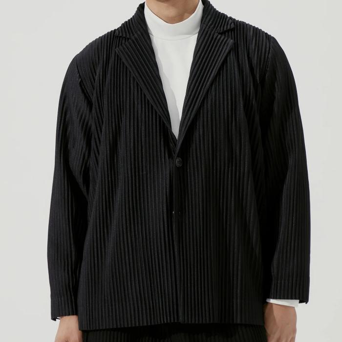 men's slim fit pleated blazer - MRSLM