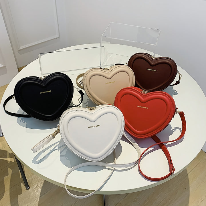 Chic Heart-Shaped Crossbody Bag