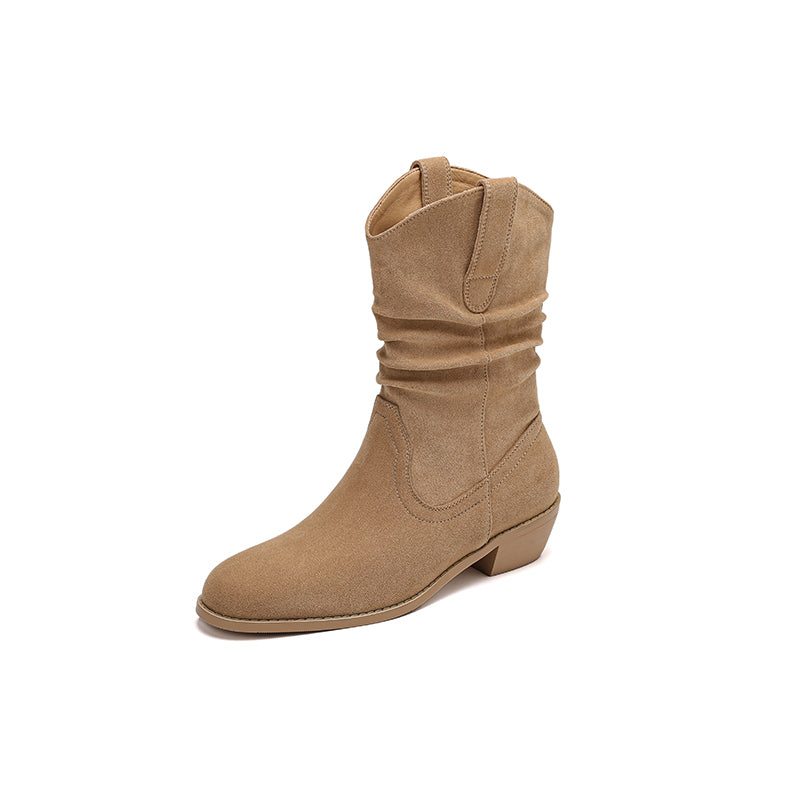 women's suede pointy toe ankle boots, view 2 - MRSLM