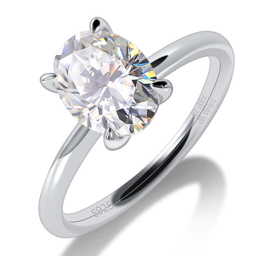 women's moissanite ring, view 5 - MRSLM