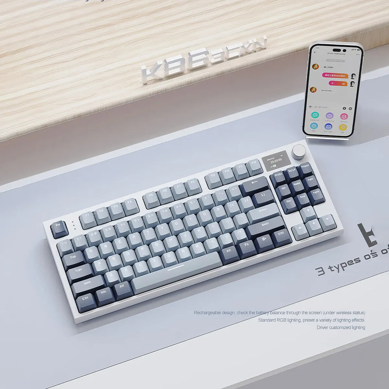 Teclado mecânico sem fio com troca a quente: experiência aprimorada de digitação e jogos
