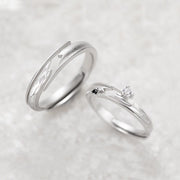 couple adjustable sterling silver ring, view 5 - MRSLM