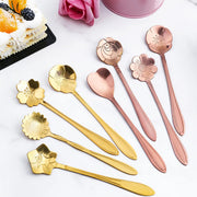 flower stainless steel spoon set, view 5 - MRSLM