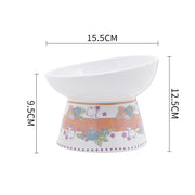 Hand-painted ceramic cat bowl, view 9 - MRSLM