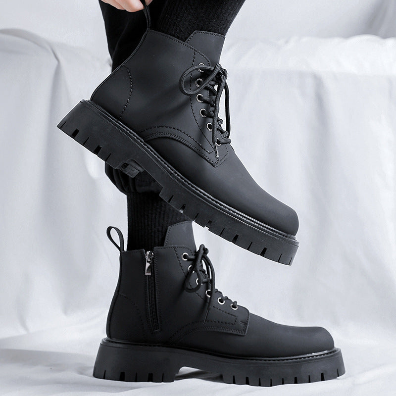 men's vintage leather ankle boots, view 5 - MRSLM