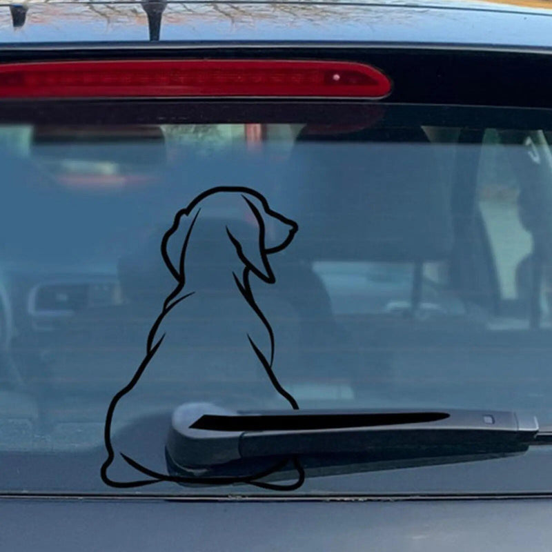 wagging dog tail car wiper decal, view 5 - MRSLM