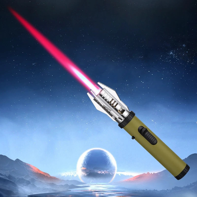 Windproof torch lighter with rotating head, view 5 - MRSLM