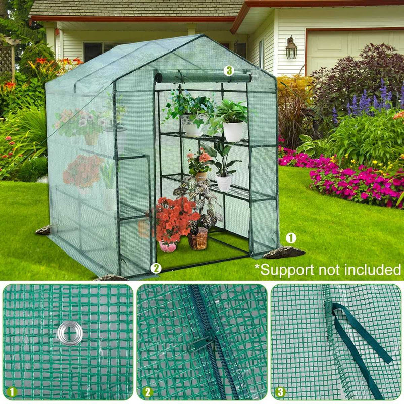 walk-in greenhouse cover, view 3 - MRSLM