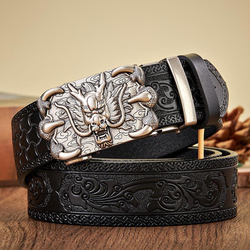 Dragon automatic buckle leather belt - MRSLM