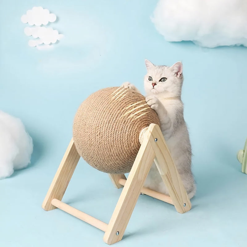 cat scratching ball toy, view 4 - MRSLM