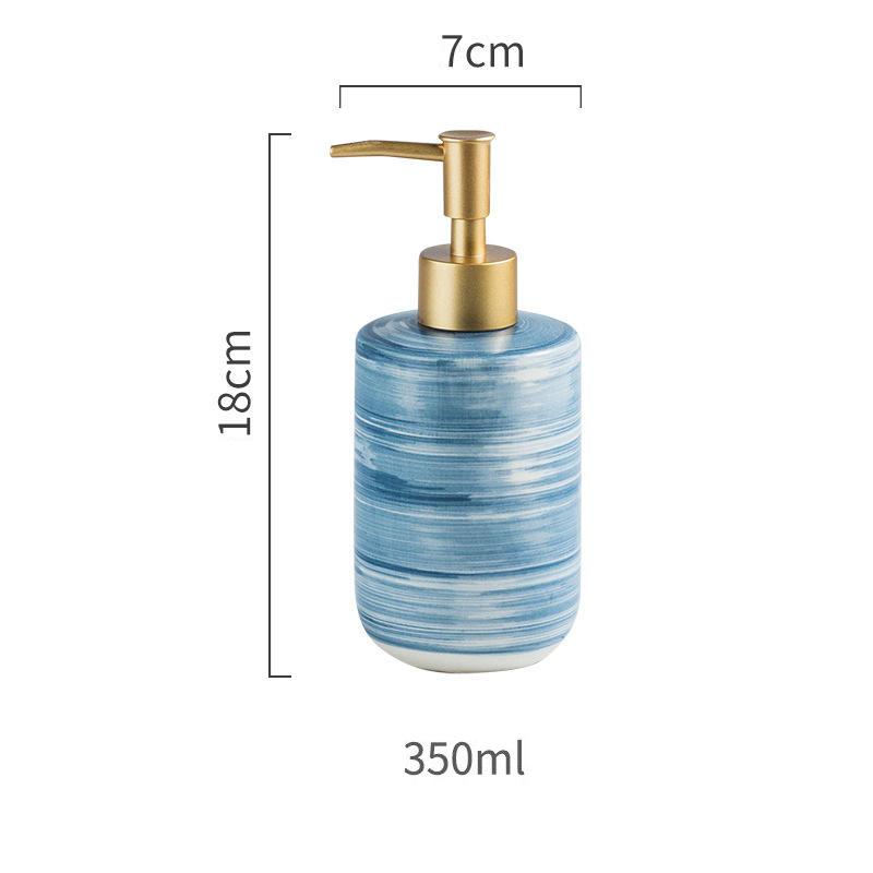 nordic-style ceramic soap dispenser set, view 2 - MRSLM
