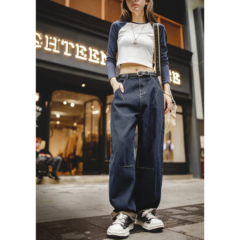 women's high waist denim pants, view 2 - MRSLM