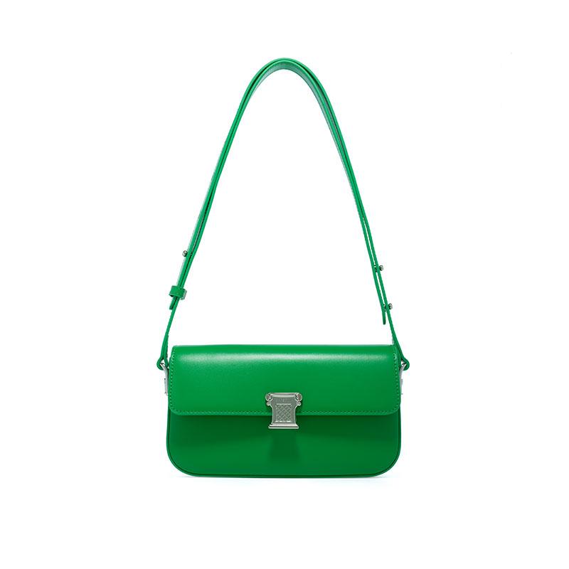 Women's small square leather crossbody bag, view 4 - MRSLM