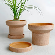 terracotta water pipe planter with tray, view 5 - MRSLM