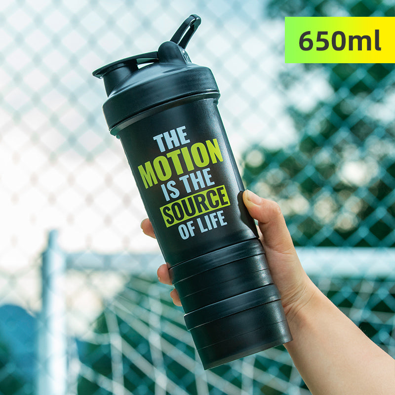 portable protein shaker bottle, view 5 - MRSLM
