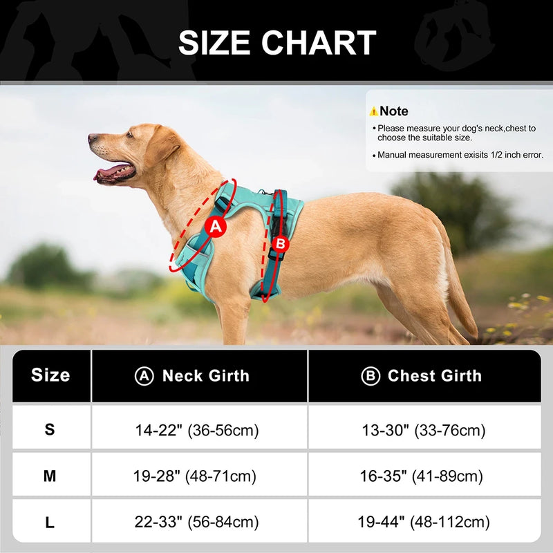 reflective no-pull dog harness, view 9 - MRSLM