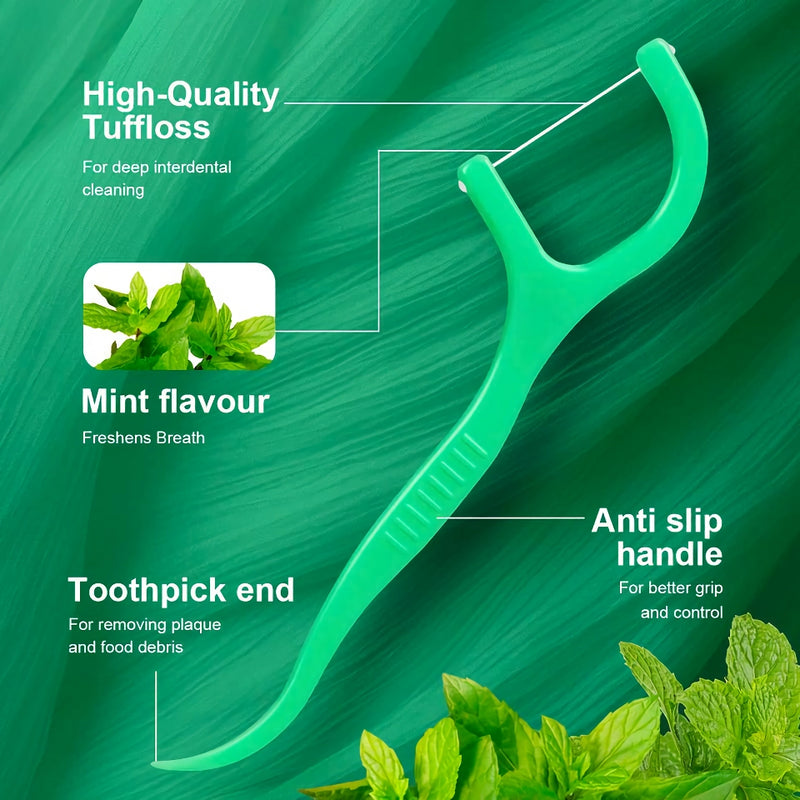 mint fresh portable dental floss sticks, view 8 - MRSLM