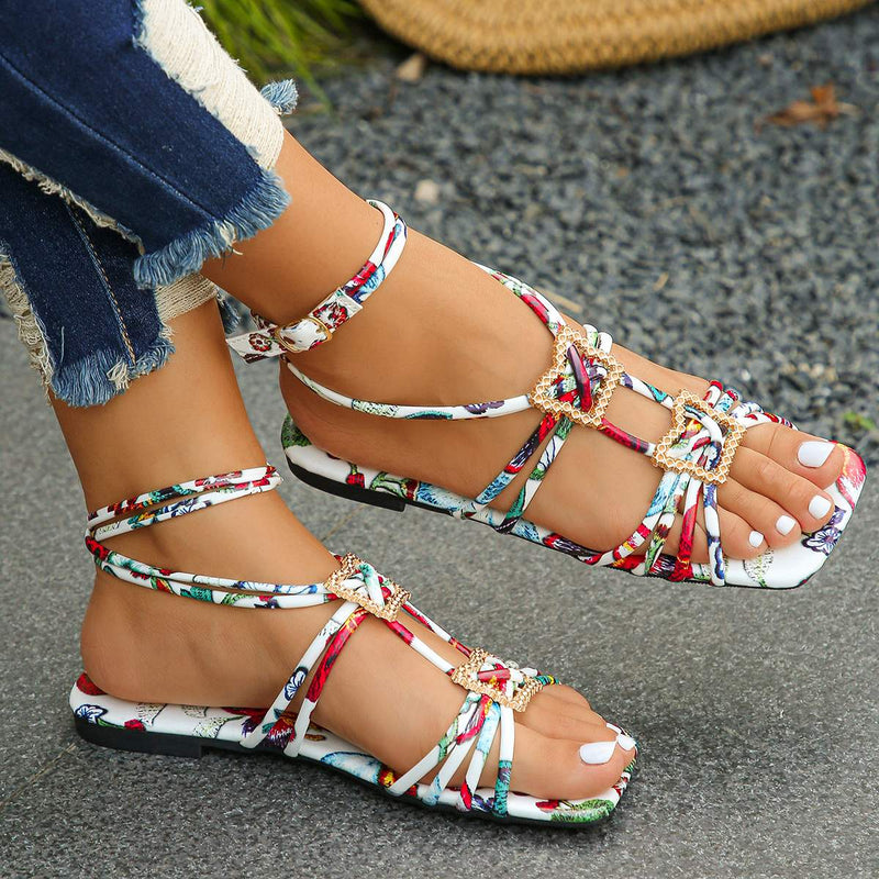 summer ankle strap flat sandals, view 2 - MRSLM