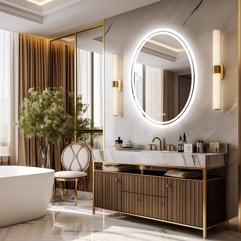 led backlit round vanity mirror, view 4 - MRSLM