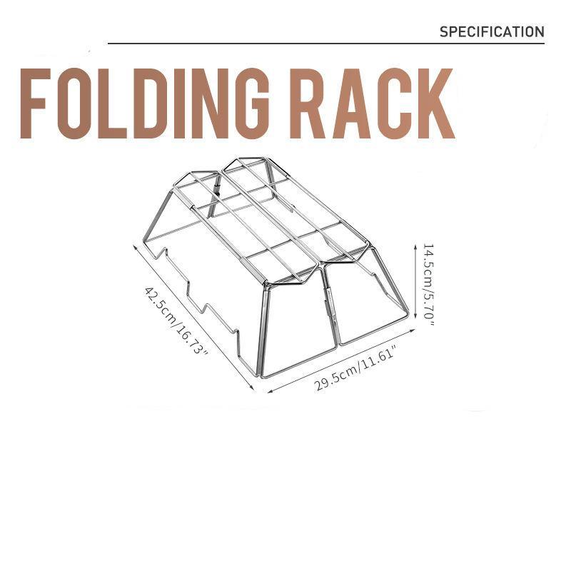 portable collapsible stainless steel bbq grill, view 7 - MRSLM