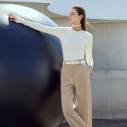 patchwork turtleneck sweater, view 4 - MRSLM