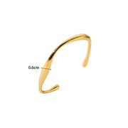 irregular gold-plated bangle bracelet, view 7 - MRSLM