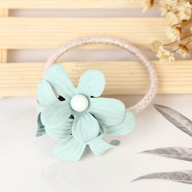 fashion floral elastic hair rope, view 3 - MRSLM