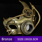 Steampunk half face mask, view 4 - MRSLM