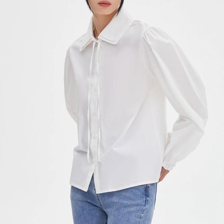 Bubble sleeve blouse for women - MRSLM