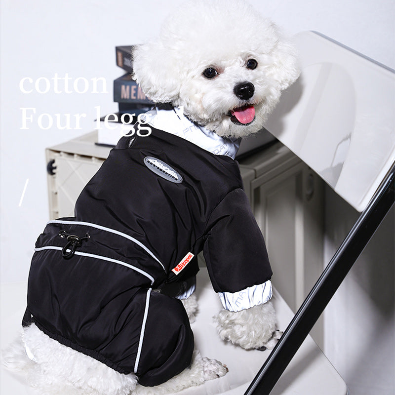 Casaco refletor de inverno para cães de pequeno e médio porte.